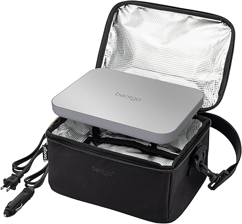 Bentgo Heat - Bolsa de almuerzo eléctrica y calentador de alimentos para recalentar comidas en el automóvil, en el trabajo y más - Calentador de
