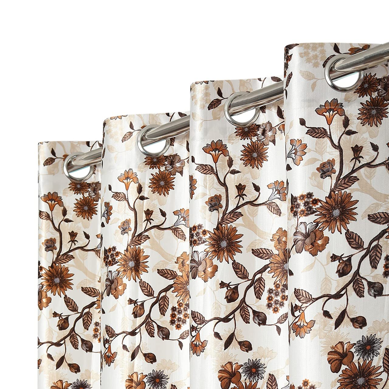 Yes Cart Home 2 Piece Curtain for Window 6Ft | Room Darkening Curtain Panel for Home Office Decor | Polyester Eyelet Drapes for Living Room Bedroom Hall, 4 x 6 Feet, Coffee_Sunflower (B09GGBSCG8) Amazon Price History, Amazon Price Tracker