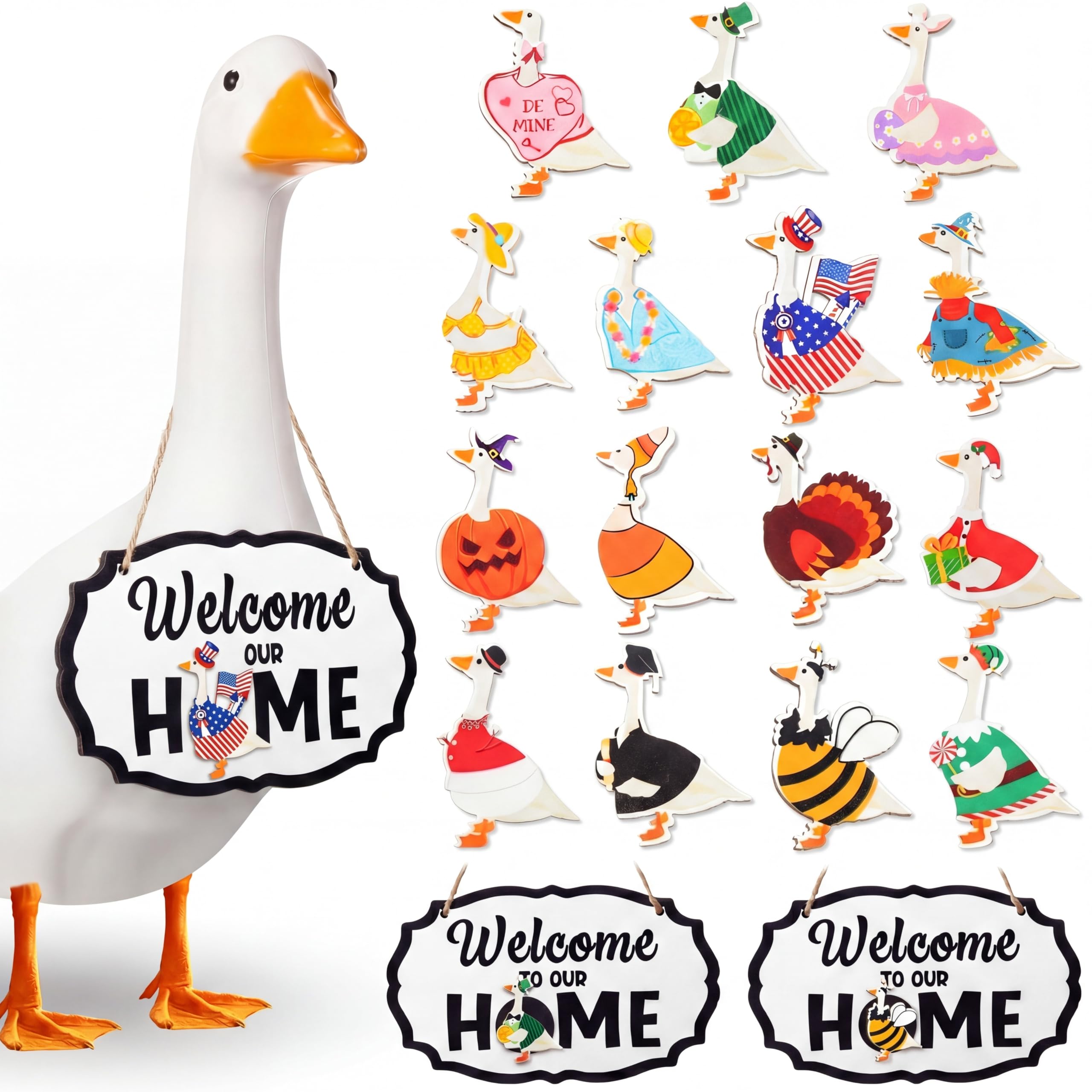 Amazon.com: Memorywuu 16 Pcs Back to School Porch Goose Welcome