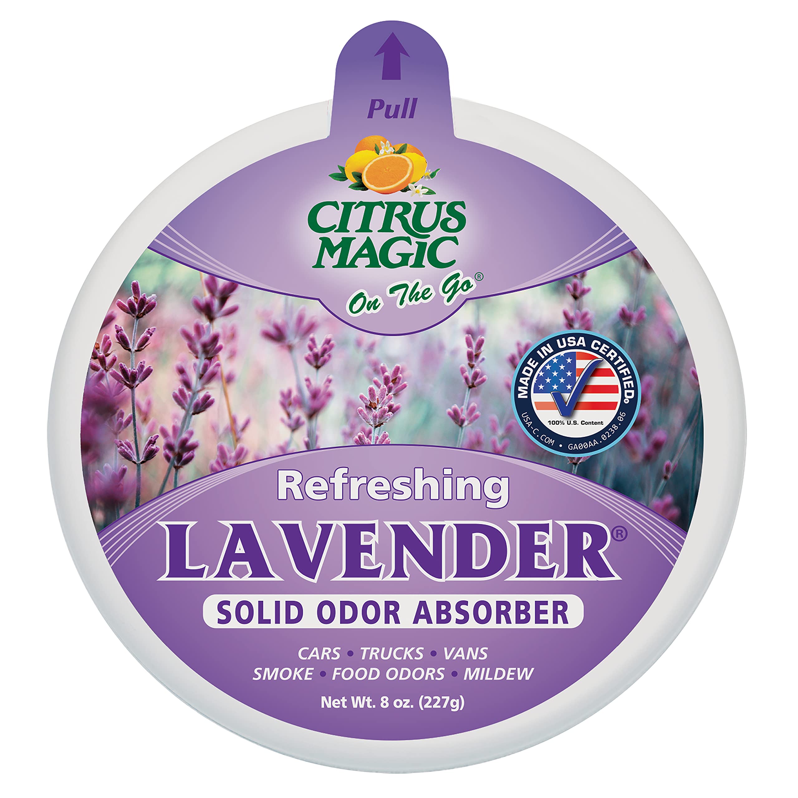 Citrus Magic866472406 On The Go Solid Air Absorber Refreshing Lavender, 8-Ounce