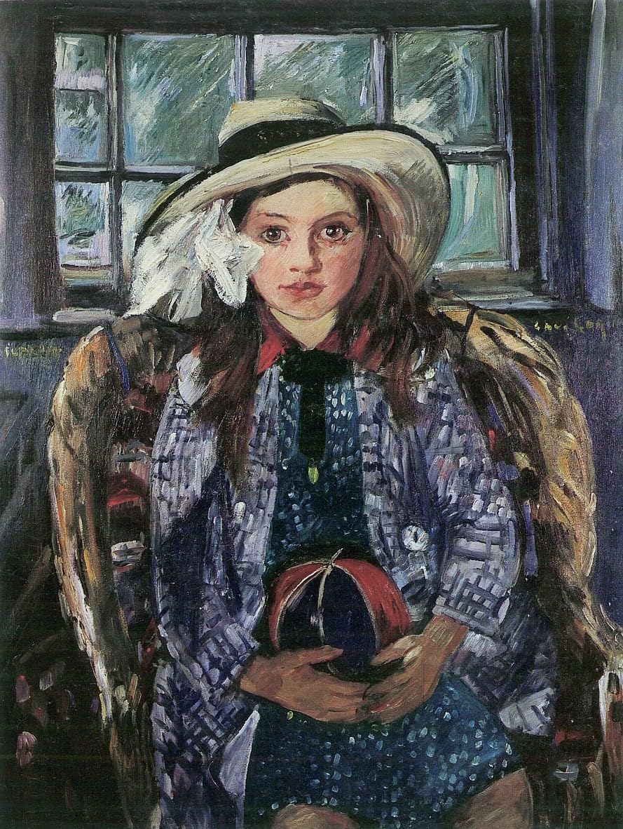 Affiche Impression d'art Lovis Corinth Weihnachtsbescherungn Image sur Toile 60x90cm