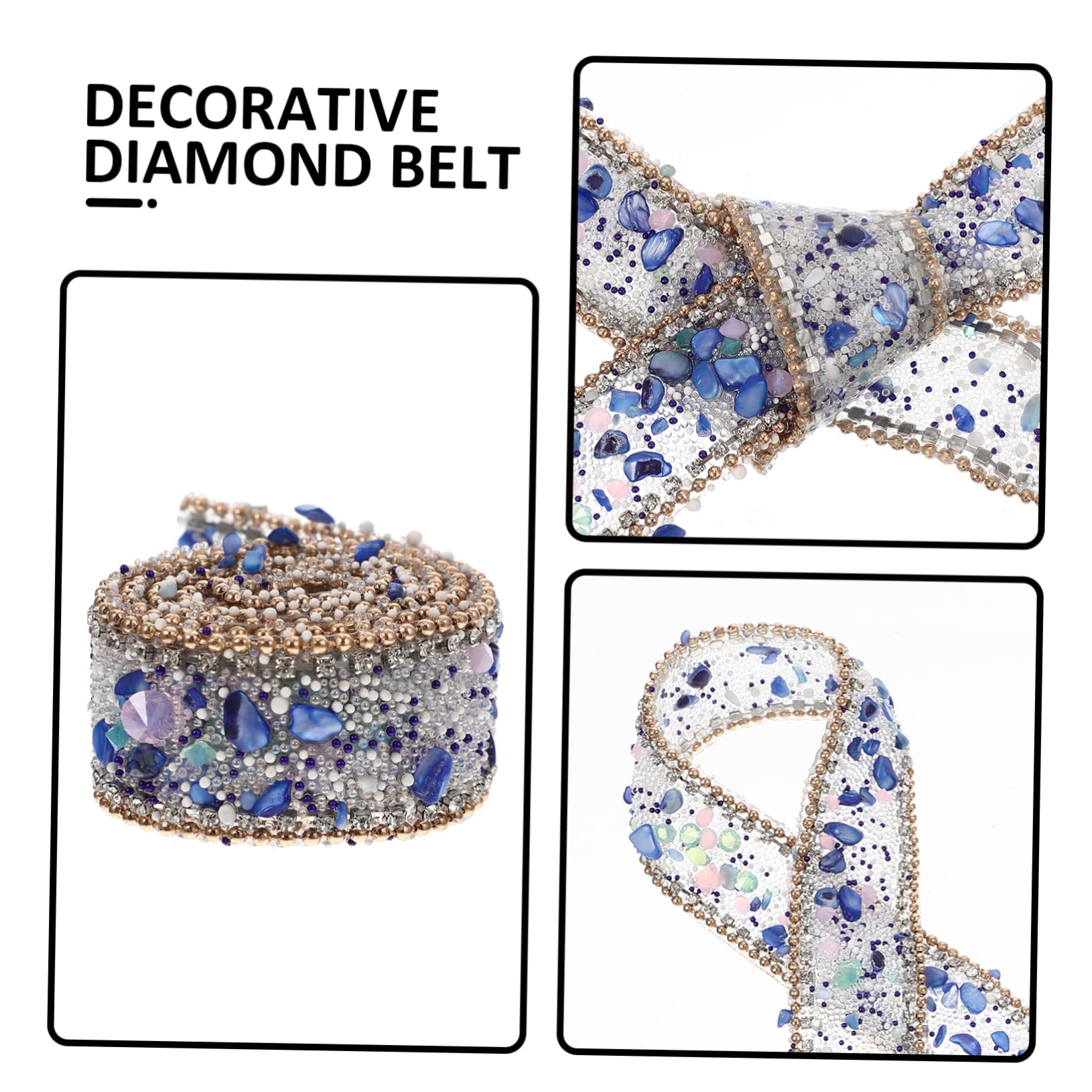 TEHAUX 5rollen Rhinestone Trim Für Kostüme Dekoration Cuttable Glitzerband Für Hochzeiten Kleider Taschen Schuhe -projekte Pro Goldenen Perlen