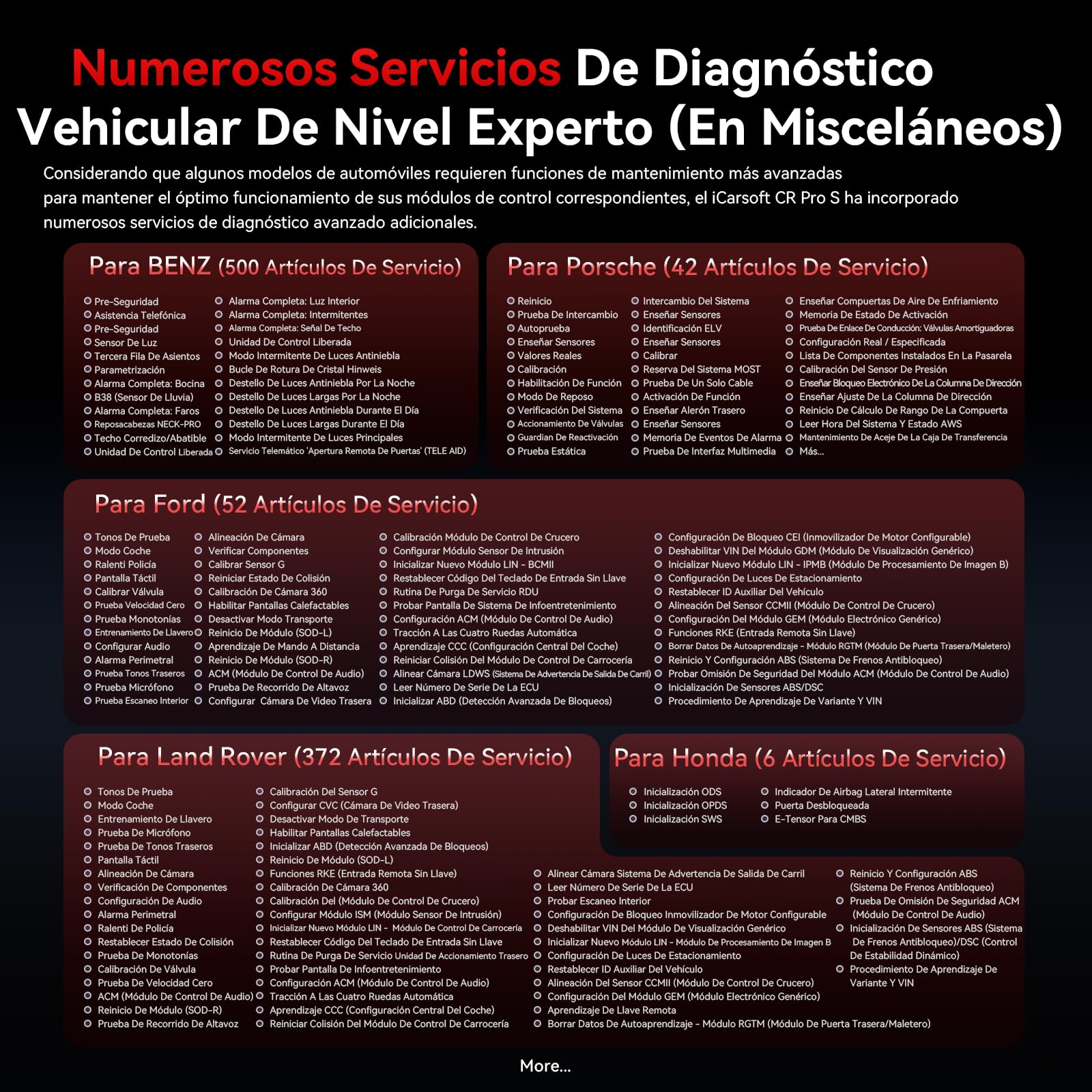 CR Pro S Herramienta de Diagnóstico Bidireccional para Todos los Coches, Codificación ECU para Audi/BMW/VW, Escáner OBD2, Pantalla Táctil/49 Restablecimientos/4000+ Pruebas/Registro de Batería