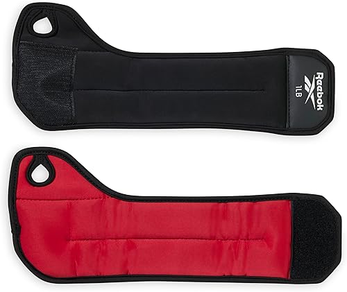 Miniatura 3 de Reebok Pesas de muñeca, pesas portátiles con lazo para el pulgar para entrenamiento de brazos, boxeo, yoga, caminar y más, muñequeras de poliéster y