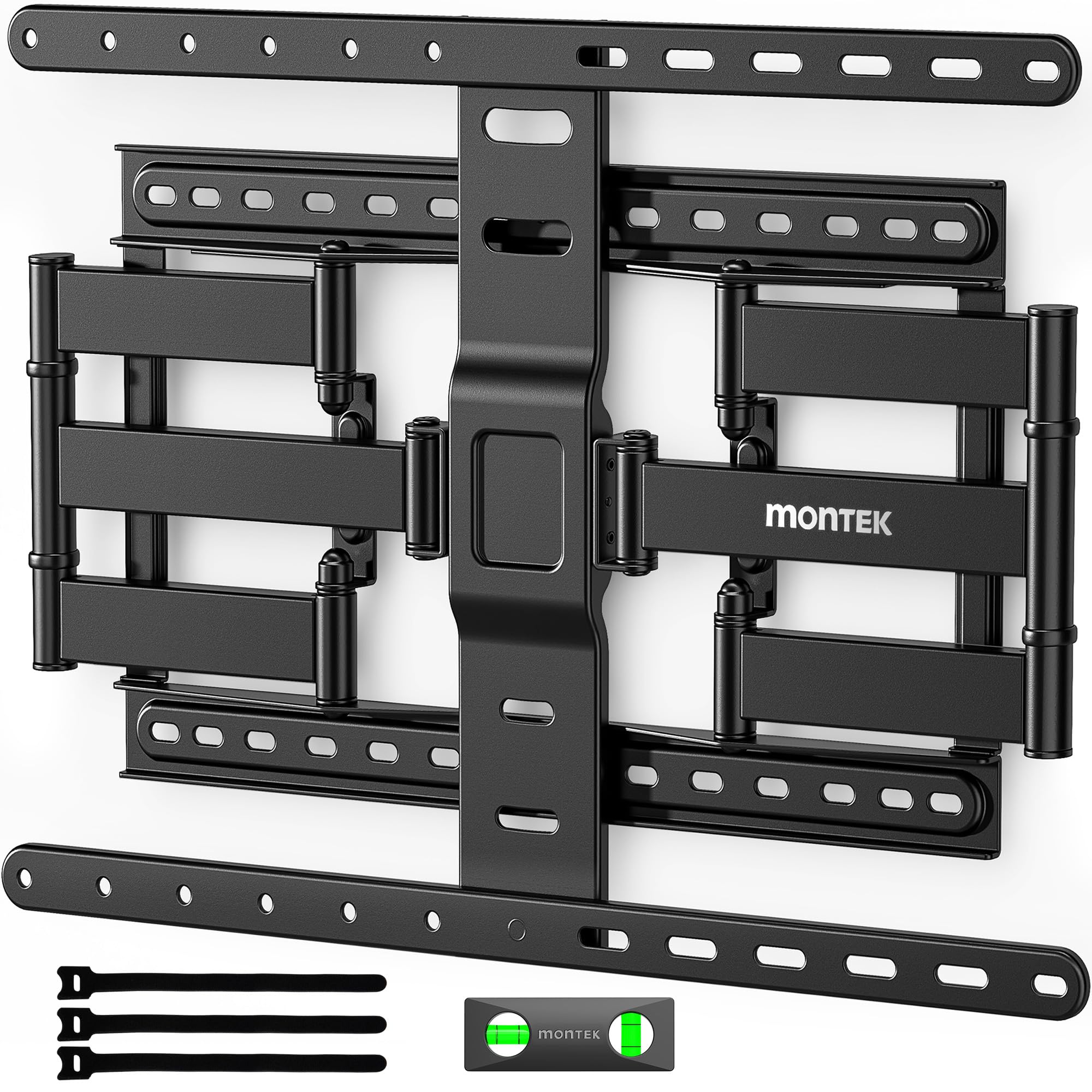 monTEK Ultra Slim TV Soporte de Pared Orientable para Televisores de 43-90 Pulgadas, Soporte de TV de 1,1" de Grosor Completamente Movible, Doble Orientación, Máx. VESA 600x400 mm, Hasta ~60 kg