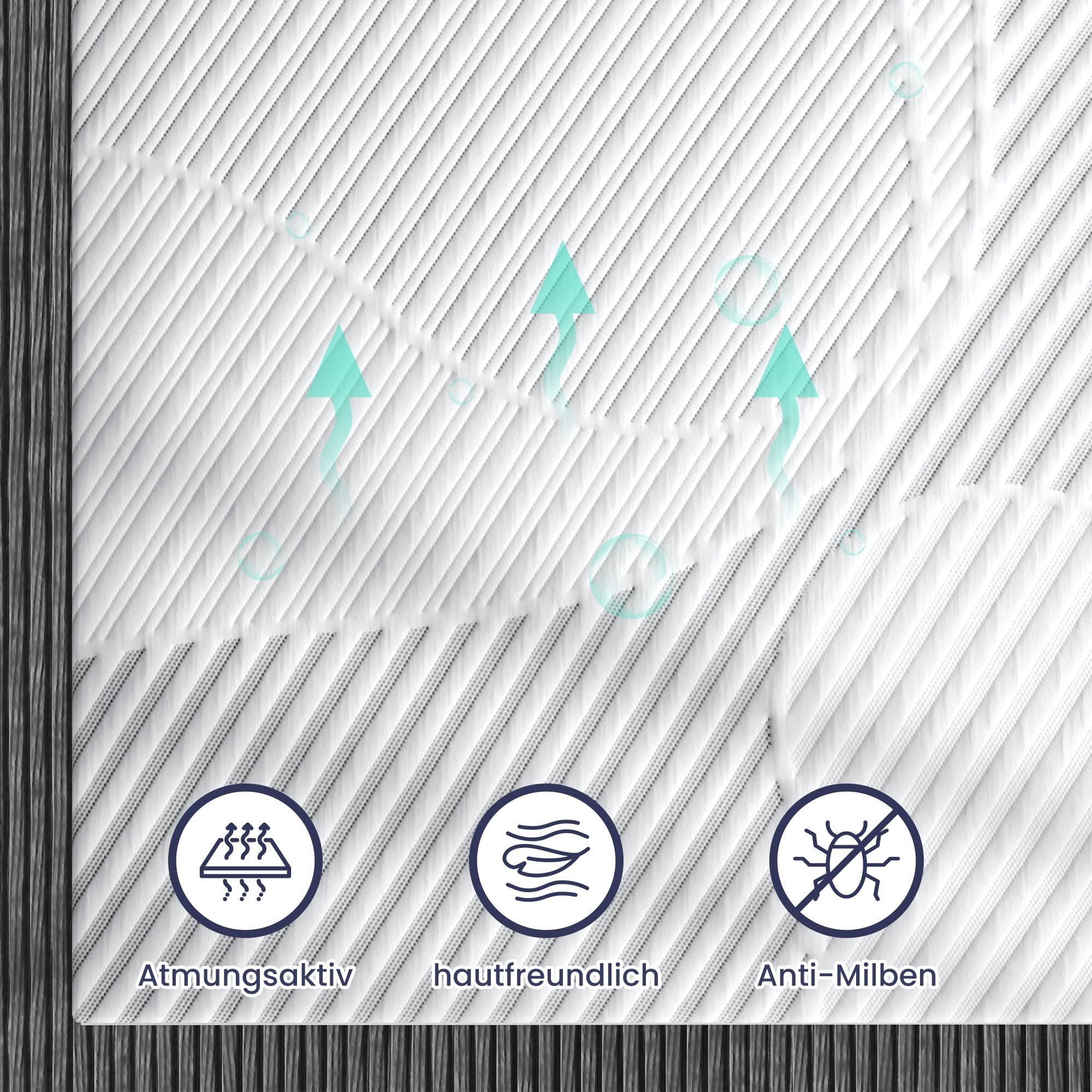 BedStory Topper 180x200cm, 7cm H2/H3 Gel Matratzentopper | atmungsaktiv, Bezug abnehmbar und waschbar, Öko-Tex zertifiziert, mittelhart, für Boxspringbett