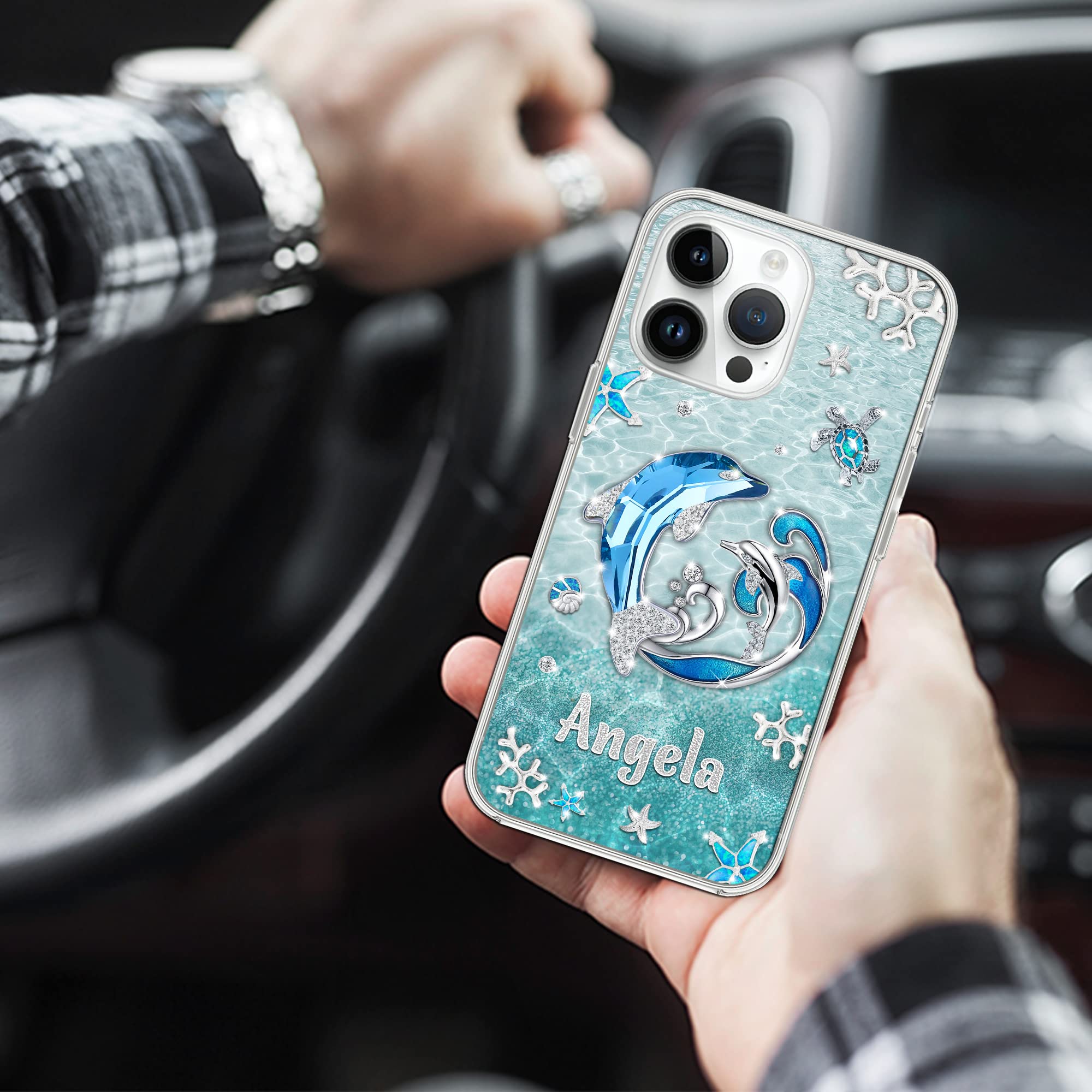 Amazon.com: CASEZILY Personalized Dolphin Lover Phone Case Custom
