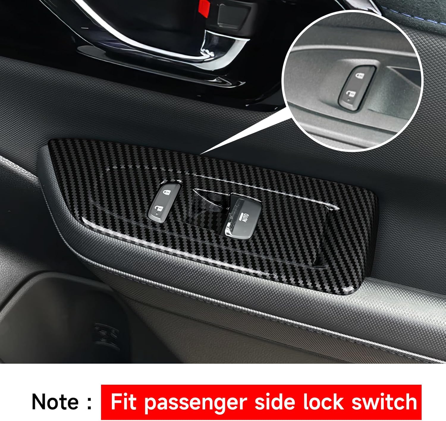 Car ABS Window Lift Control Switch Decals for 2025 2026 Subaru Forester Interior Carbon Fiber Style