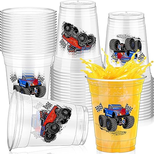 Miniatura 7 de Pickmesh 50 piezas de decoraciones de fiesta temática de los años 90, vasos de plástico de los años 90, suministros de fiesta de hip hop, 12 onzas