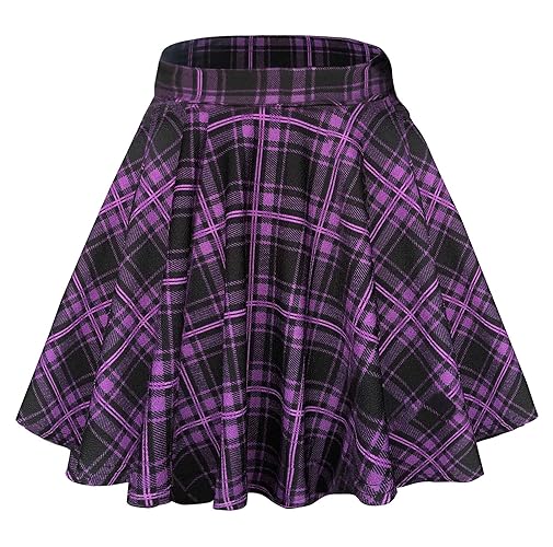 Urban CoCo Women's Basic Versatile Stretchy Flared Casual Mini Skater Skirt - X-Large - #16