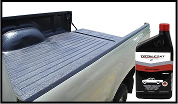 Roll On Truck Bed Liner Paint; Heavy Duty Coating Protection for Box Trucks, Pickups, Cargo Vans (1 Gallon Kit, Black)