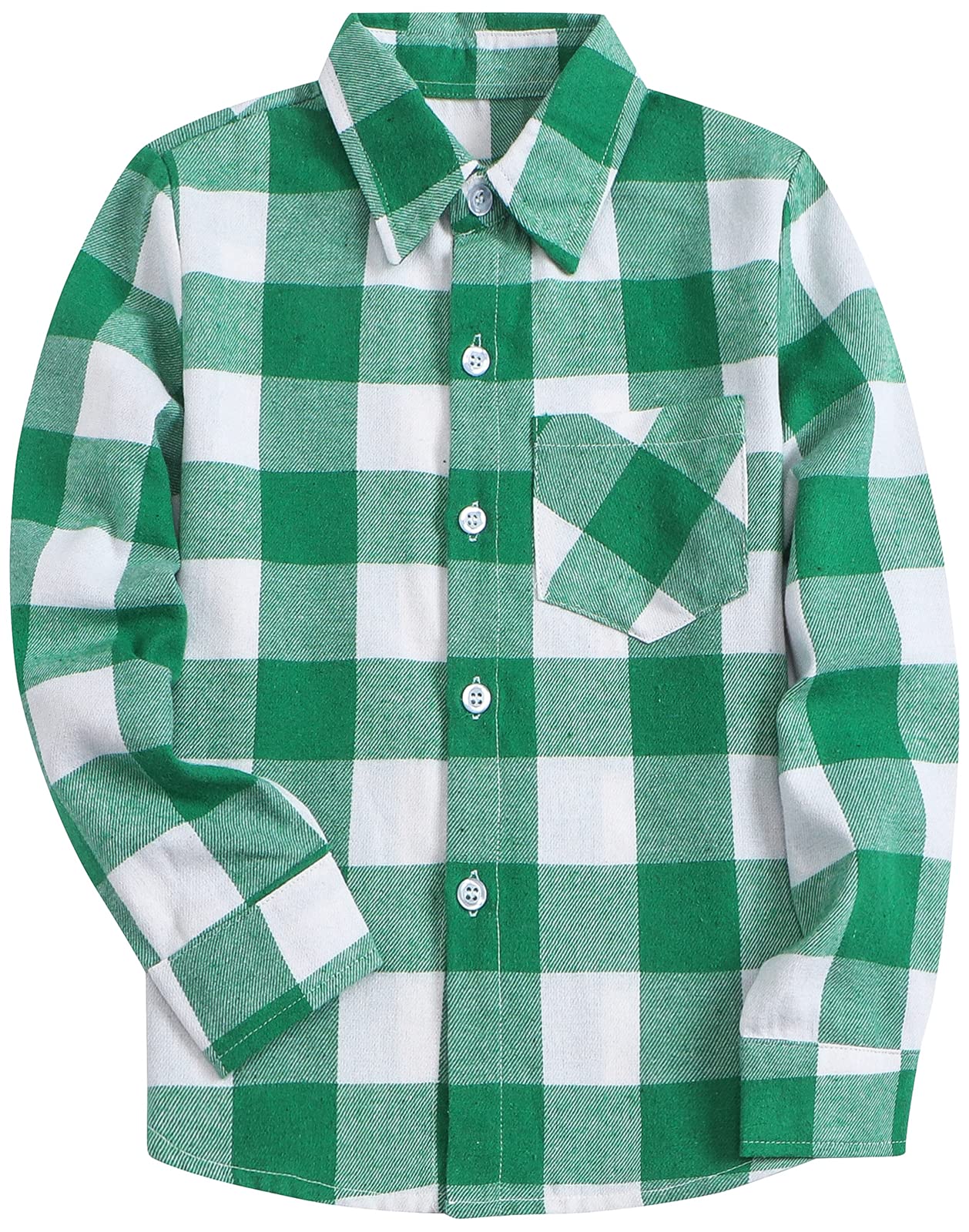 SANGTREESANGTREE Boys & Mens Long Sleeves Casual Plaid Shirt