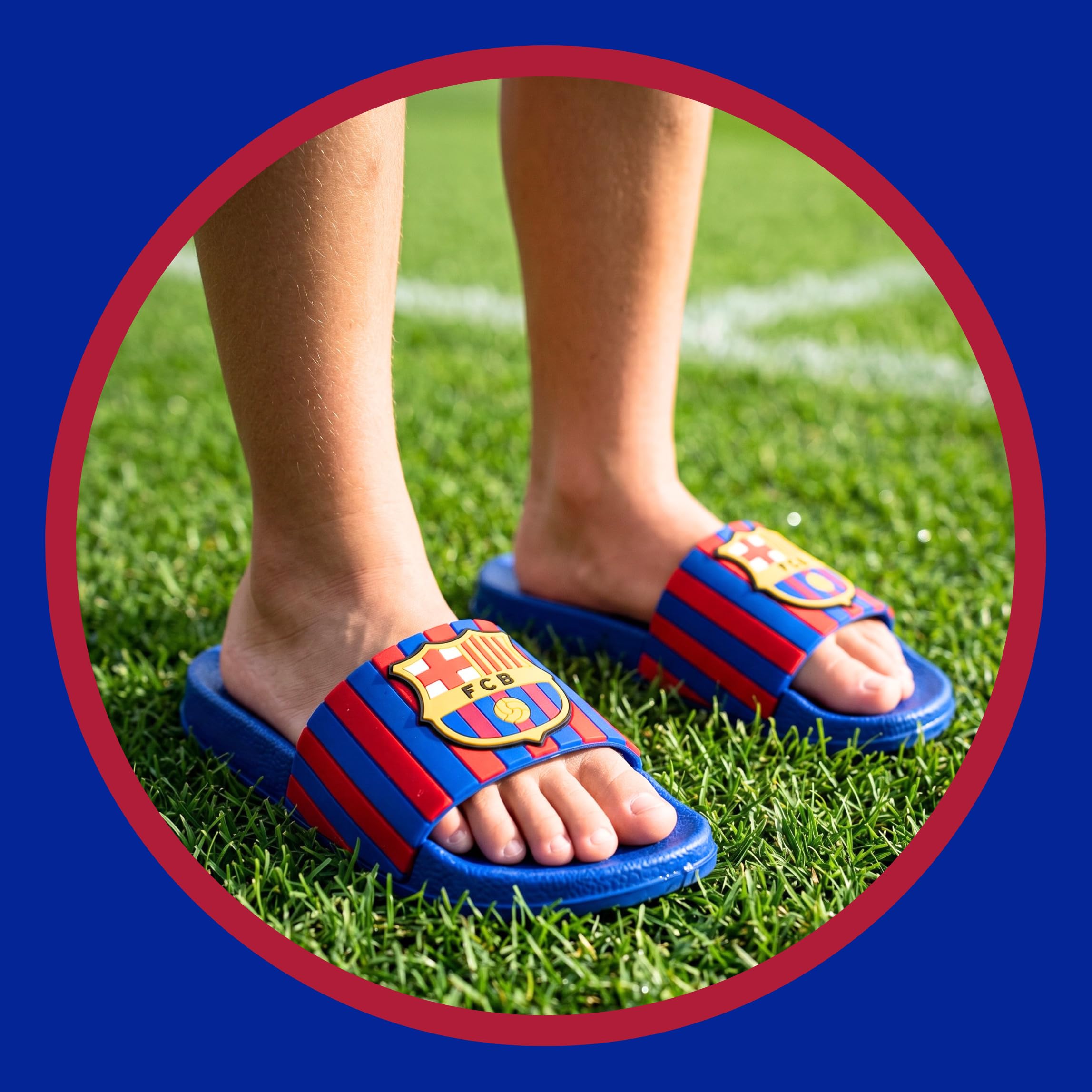 FC Barcelona Sandalias para Niño, Sandalias de Verano, Tallas EU 28 a 37
