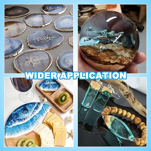 Miniatura 7 de Kit de resina epoxi de 2 galones para encimeras, kit de resina con pigmento de resina de 6 colores para principiantes, resina epoxi de vertido