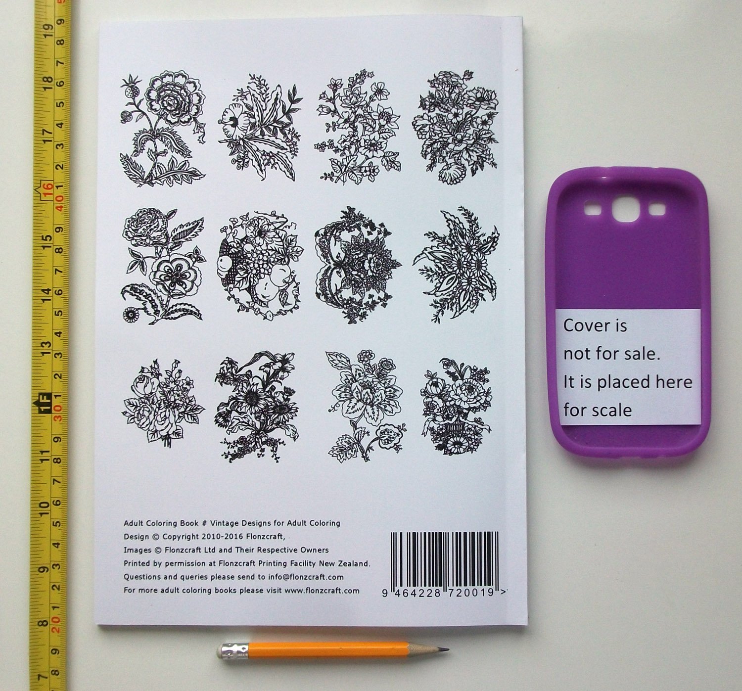 Adult Coloring Book - Chinese Floral Patterns, 24 Pages, 6x8 Inches, Vintage Style - View #11