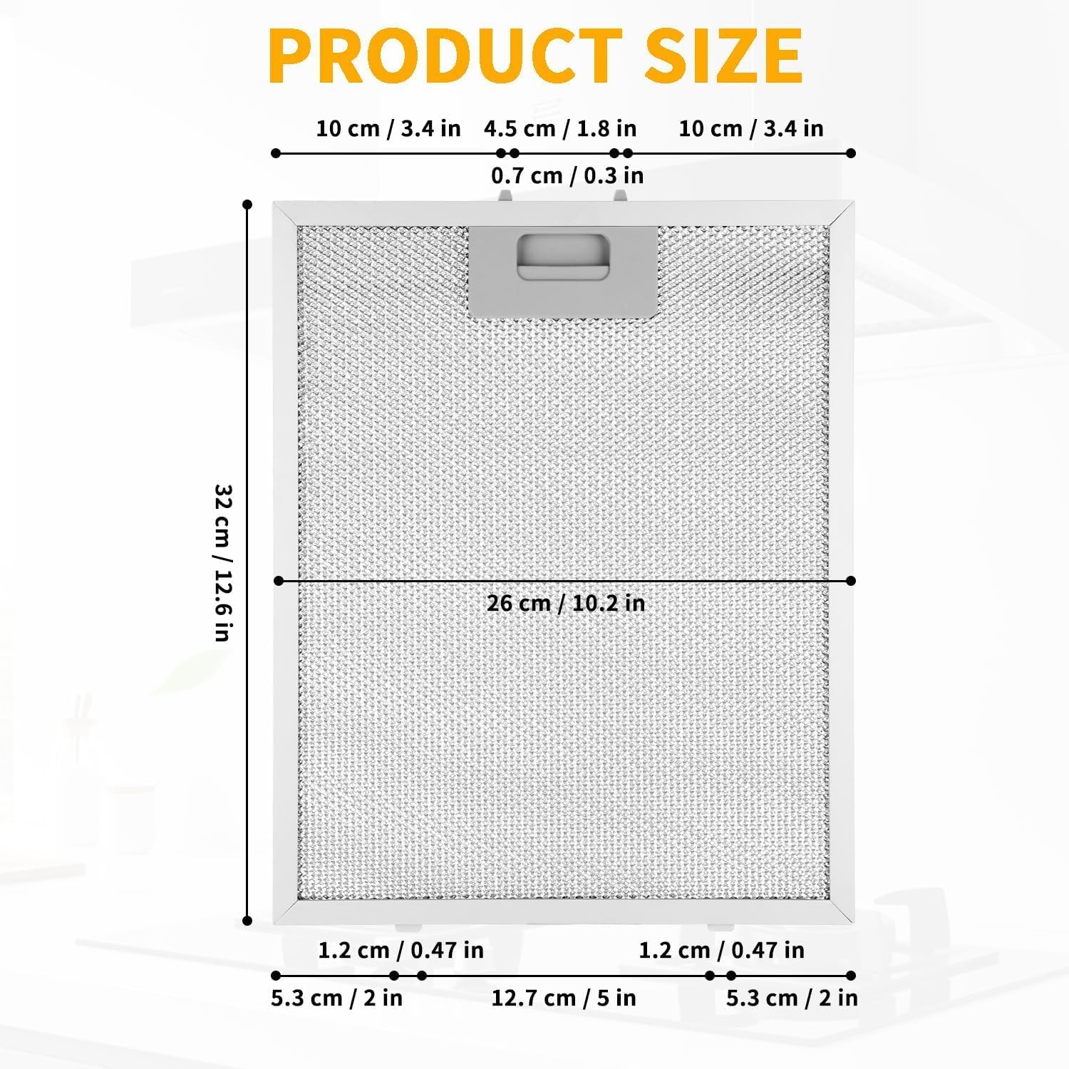 3 Piezas Filtro Para Campana Extractora, 320x260mm Rejilla Campana Extractora, Filtro Universal Filtro De Alumini, Compatible Con La Mayoría De Marcas De Campanas Extractora — view 2