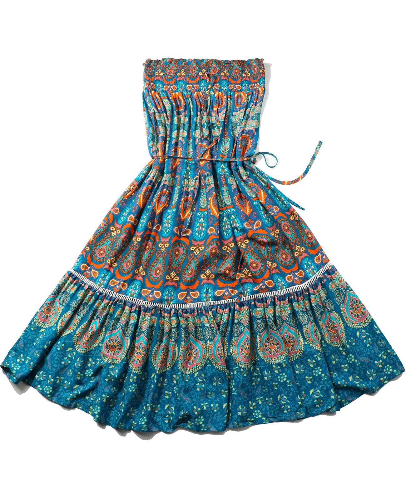 Genfien Damskie spódnice elastyczne spódnice maxi z wysokim stanem dla kobiet 2 w 1 vintage spódnica maxi letnie długie sukienki elegancka spódnica plażowa o linii A