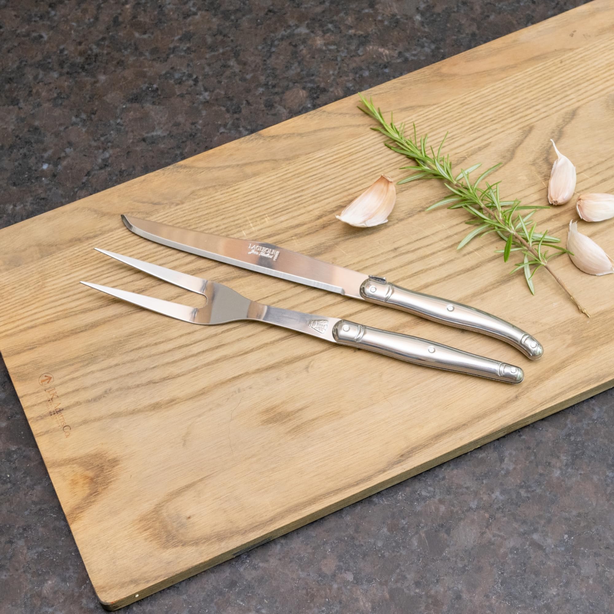 Amazon.com: Jean Dubost Laguiole 2-Piece Carving Set, Stainless