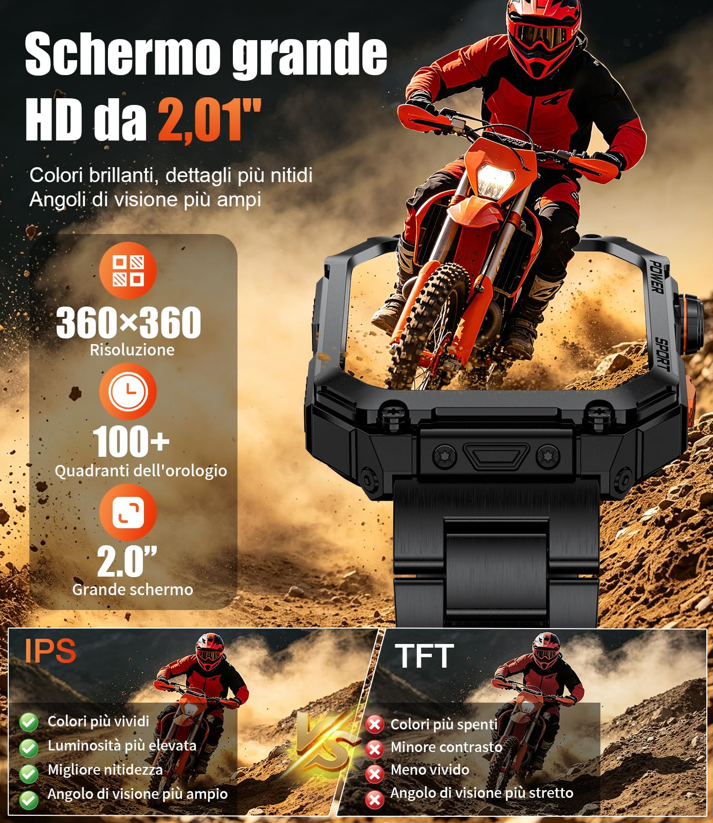 LIGE Smartwatch Uomo Con 3 Cinturini, Schermo HD 2,01", Orologio Smart Con Chiamata Bluetooth, Cardiofrequenzimetro 24/7 e SpO2, IP68 Impermeabile, 120+ Modalità Sportive Per Android iOS, EF2-L