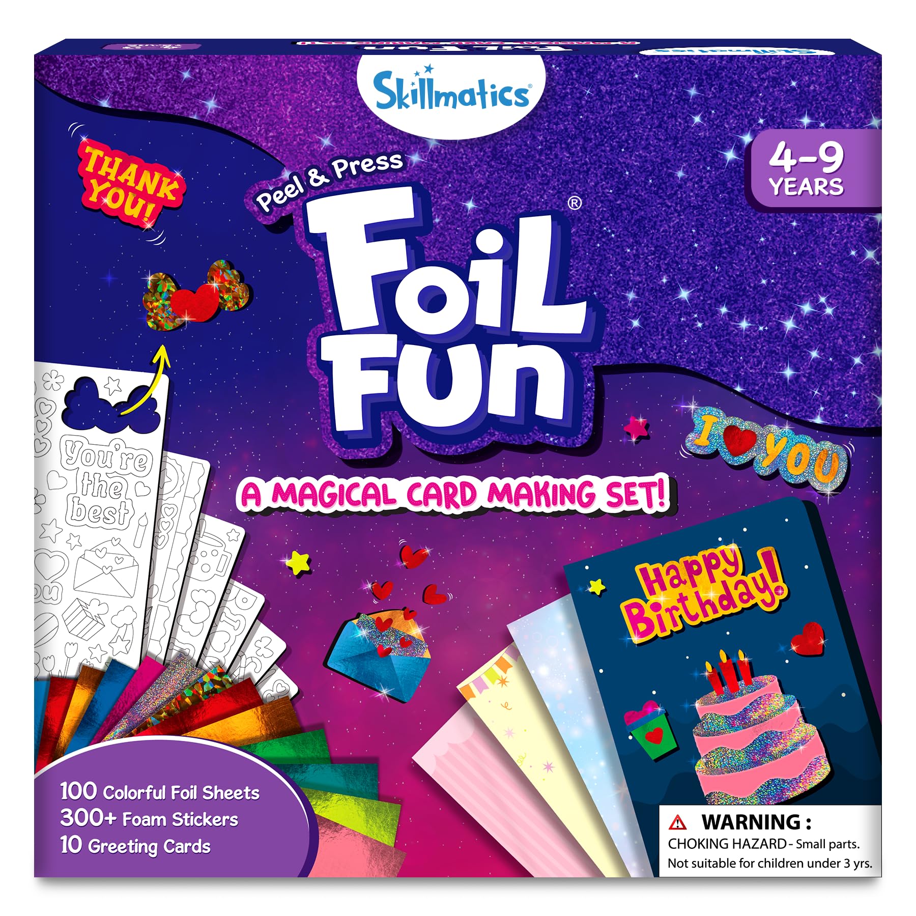 Skillmatics Foil Fun – Card Making Set, No Mess Art for Kids