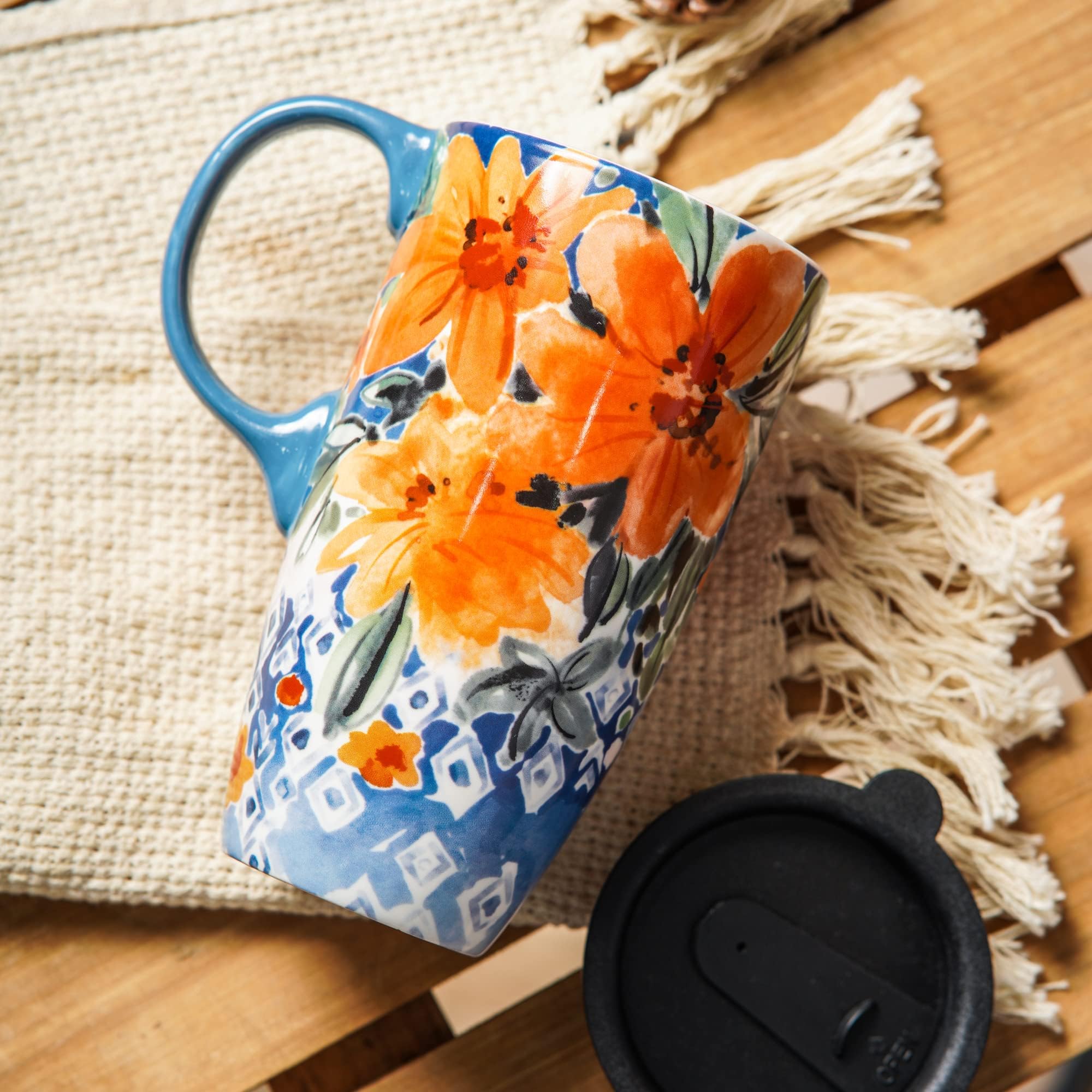DUSVALLY Tazza Ceramica Grande Tazza Caffè Tazze Alte Porcellana Latte