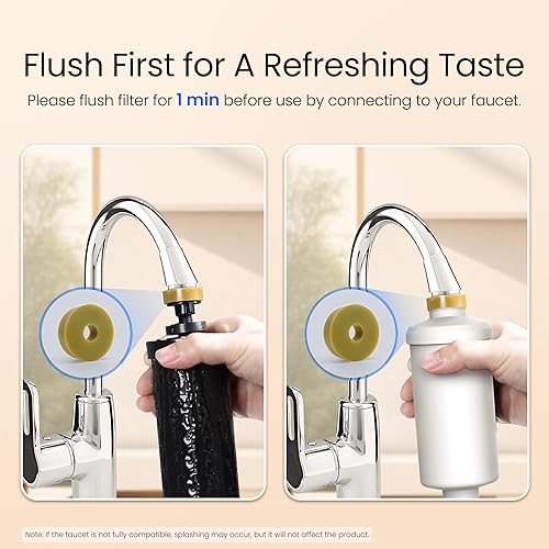 Miniatura 6 de Waterdrop Sistema de filtro de agua alimentado por gravedad de 1.5 galones, estándar NSFANSI 42 y 372, sistema de acero inoxidable con 4 filtros,