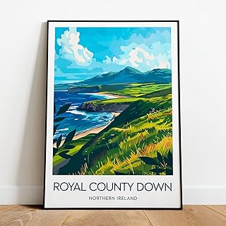 Royal County Down Print Northern Ireland Golf Print Golf Poster Royal County Down Poster Unframed 79