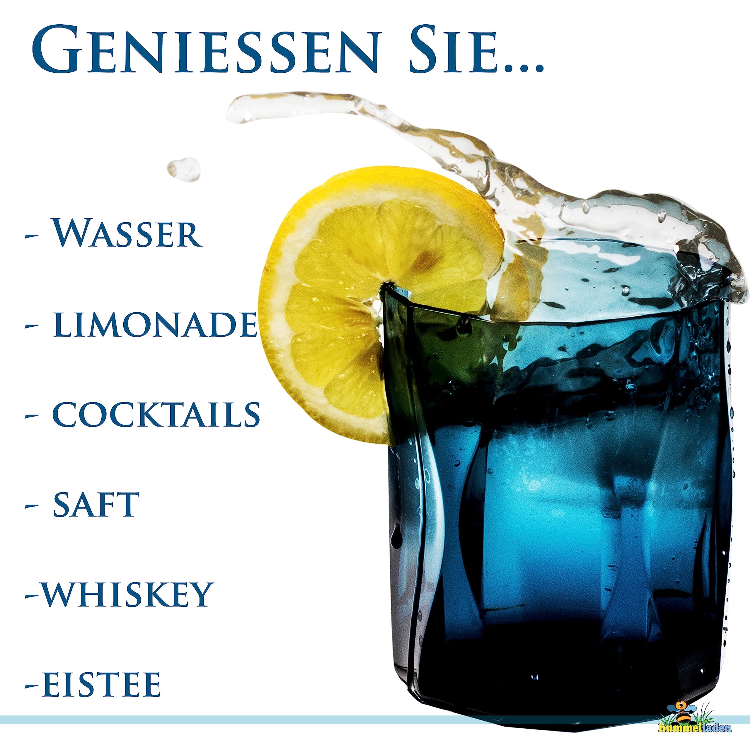 Melamin Geschirr Set Jesolo Blau für 4 Personen Wohnwagen Camping Picknick