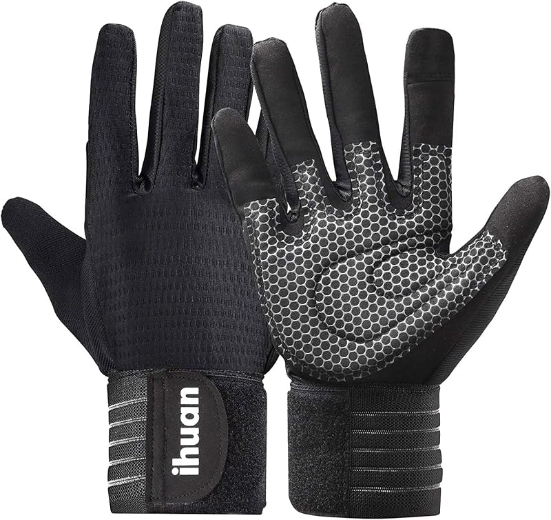 Workout Gloves for Men Full-Finger: Weight Lifting for Men, Gym Full Hand Gloves for Weightlifting, Deadlift
