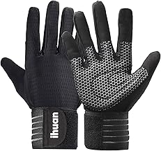 ihuan Workout Gloves for Men Full-Finger: Weight Lifting for Men, Gym Full Hand Gloves for Weightlifting, Deadlift