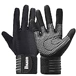 ihuan Workout Gloves for Men Full-Finger: Weight Lifting for Men, Gym Full Hand Gloves for Weightlifting, Deadlift