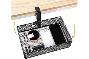 Mesh Desk Organizer and Extra Sturdy C-Clamp Mount System