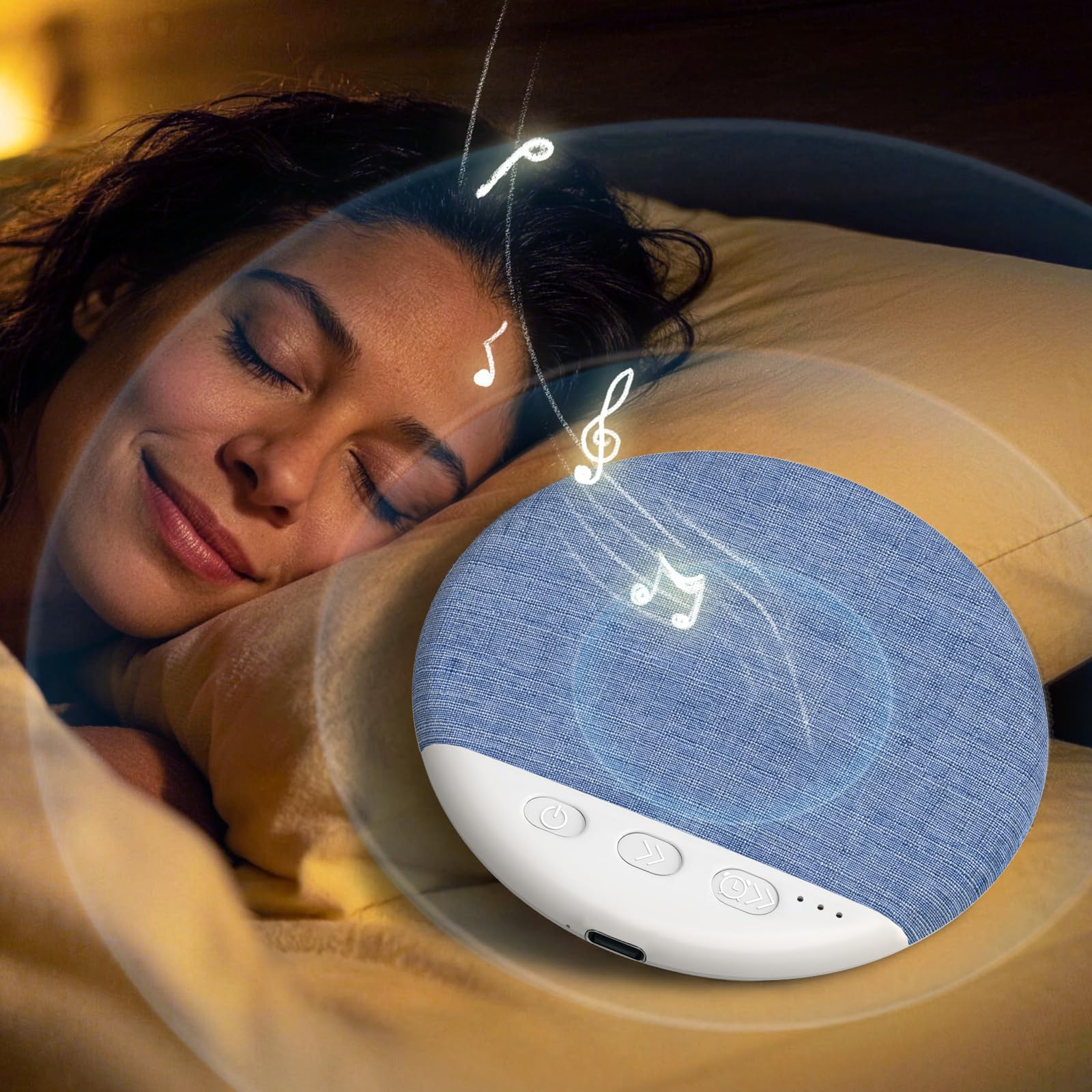 2026 Pillow Speaker,Bluetooth Pillow Speakers for Sleeping,Ultra-Thin Under Pillow Speaker with White Noise Timer,Wireless Sleep Aid for Adult