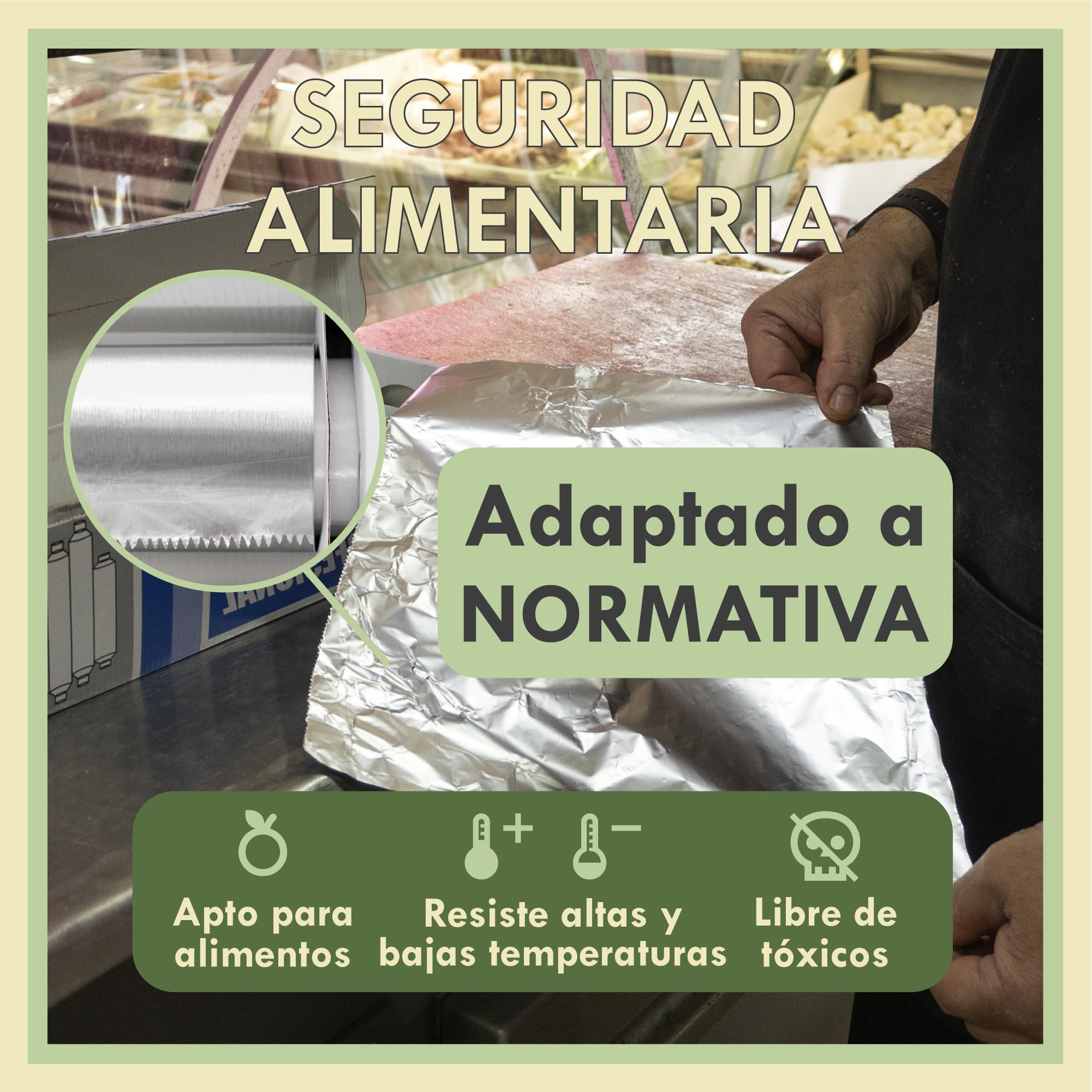 Papel Aluminio Industrial Cocina 30 cm ancho y 1,1KG de peso Rollo Albal Profesional Extra Grueso Papel Plata Apto para Peluquería Mechas Catering Industria Alimentaria Camping