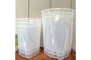 karenplantsplants 7" & 9" Clear Tall Slotted Air Vent Pots Variety Pack (3 Each Size)