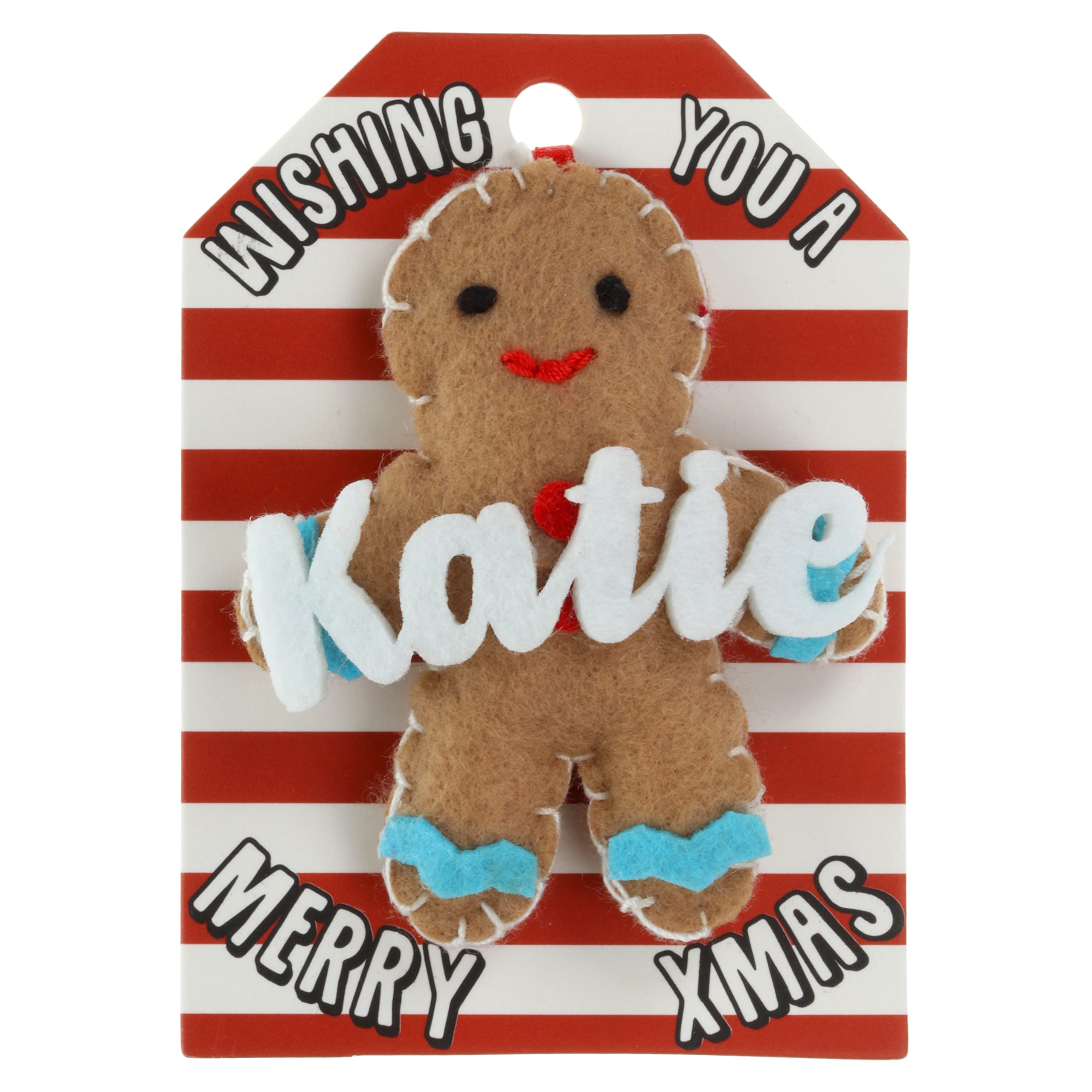 Katie Name Gingerbread Man Christmas Tree Bauble Decoration Hanging Gift