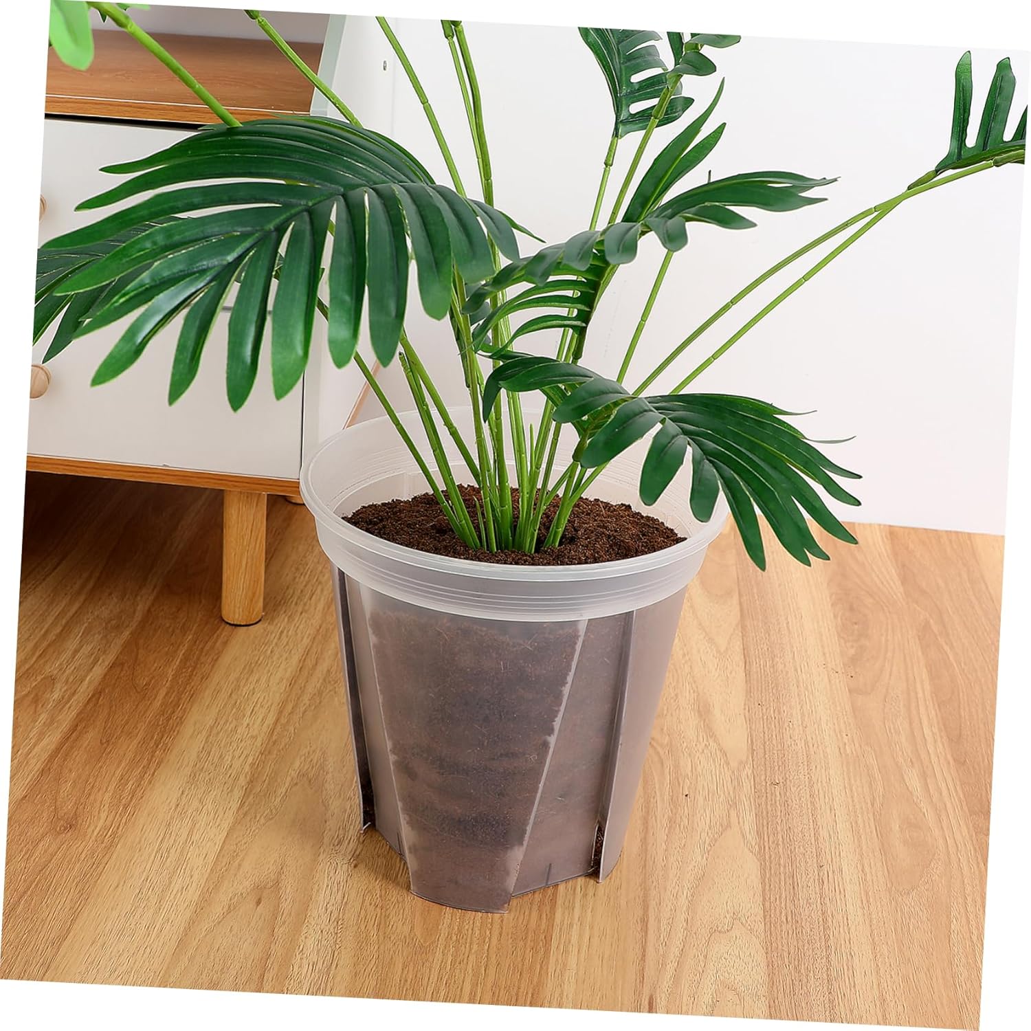 SUPVOX Indoor Garden Planter 2 Pack Plastic Plant Pots Drainage Nursery Pots for Succulents Cactus and Small Plants