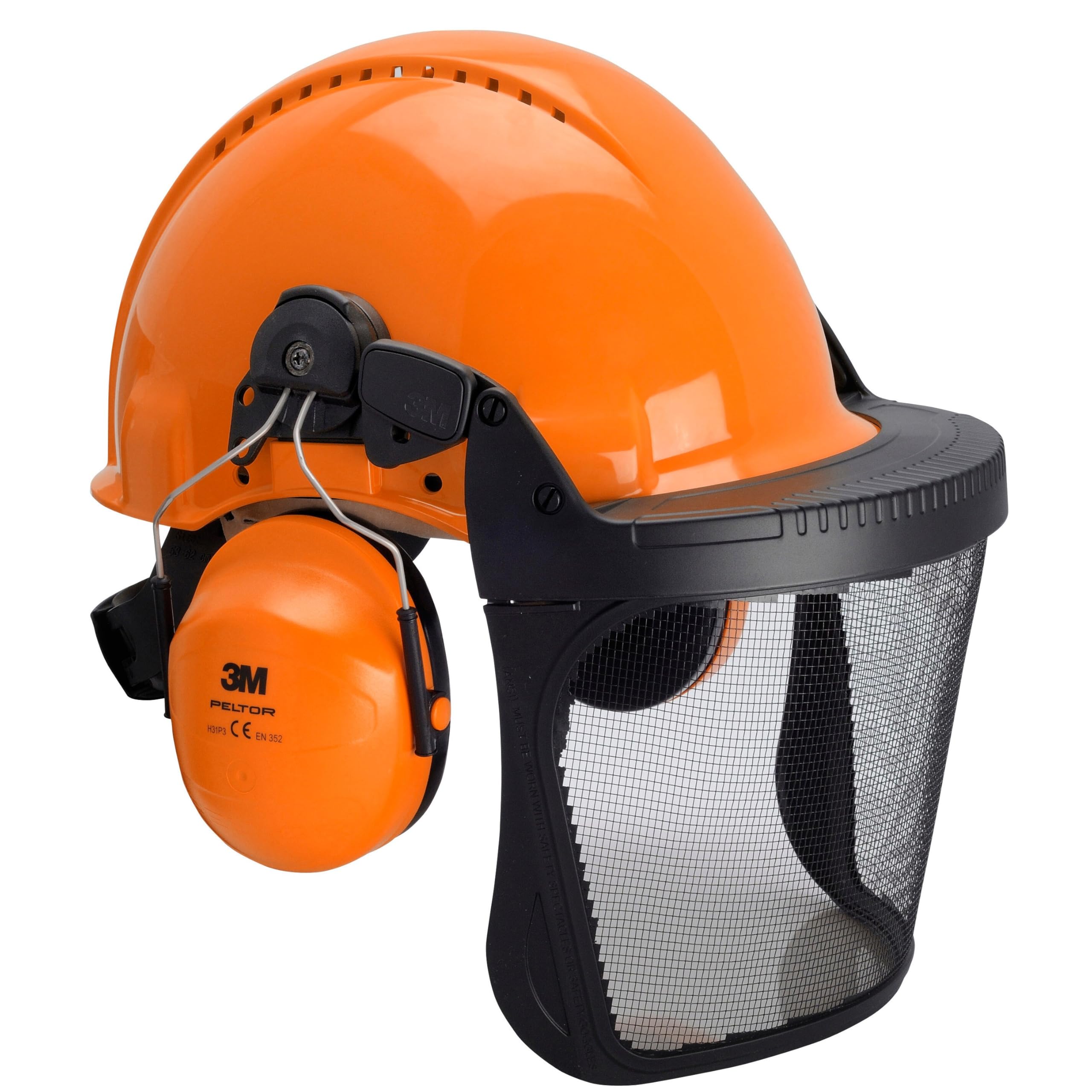 Combinazione forestale 3M, G3000 o elmetto di sicurezza | cuffie auricolari Optime II, supporto FH1 e visiera in rete 5B, G3000MOR52FH15B