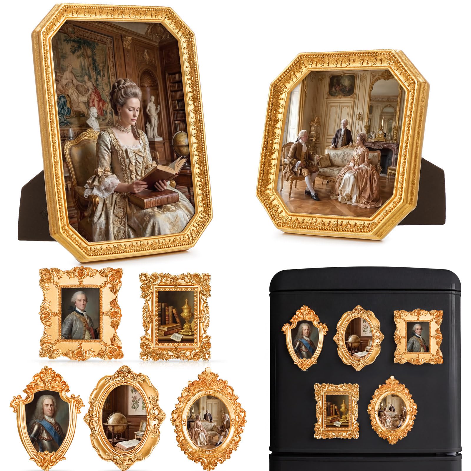 Amazon.com - Teenyyou 7 Pcs Vintage Resin Picture Frames Set