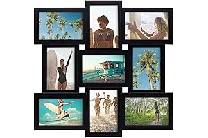 Melannco Picture Frames Collage 4x6, Holds 9 Photos (4x6 & 6x4 Inch)