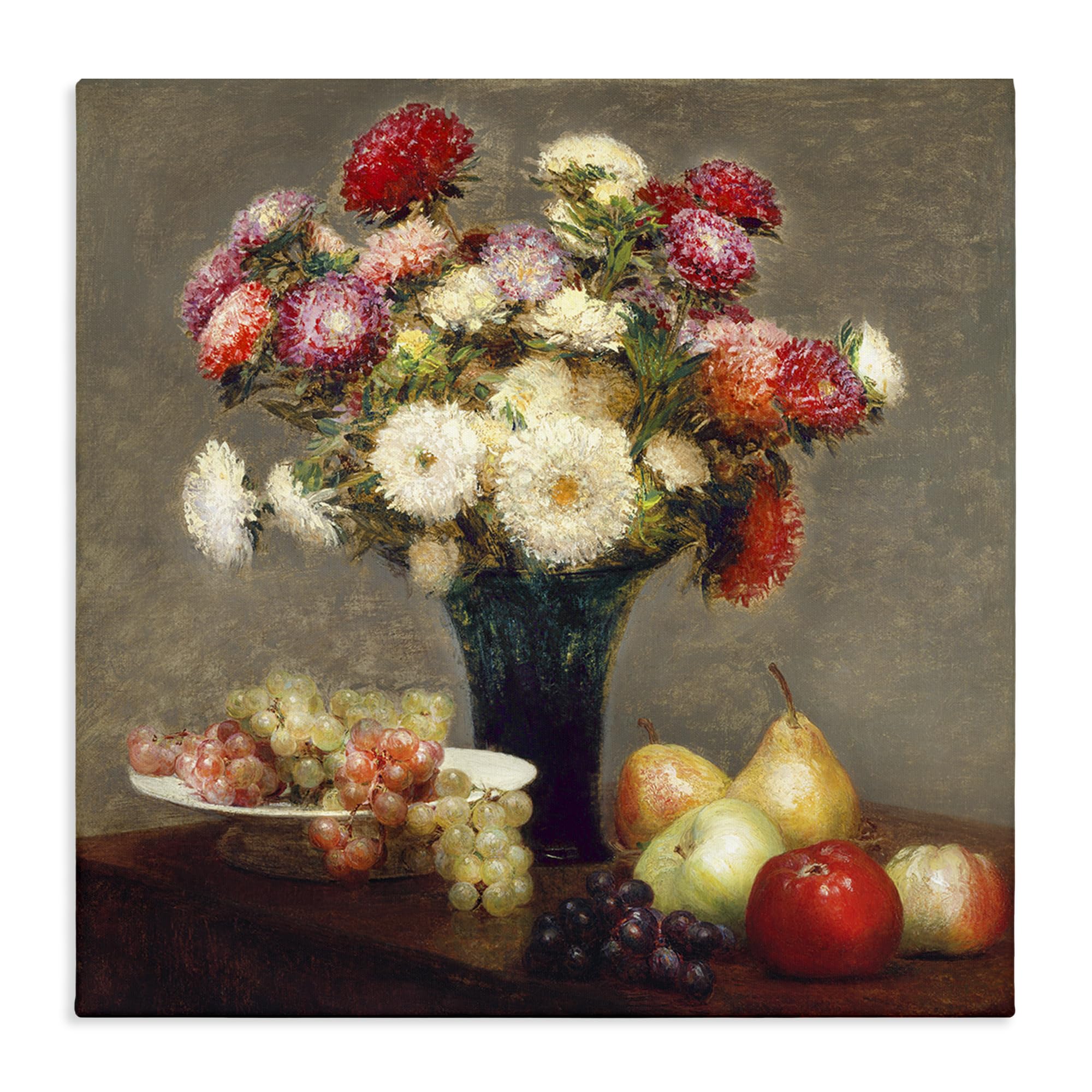 Stupell Industries Unframed 'Fruit & Asters Still Life'| Canvas Art