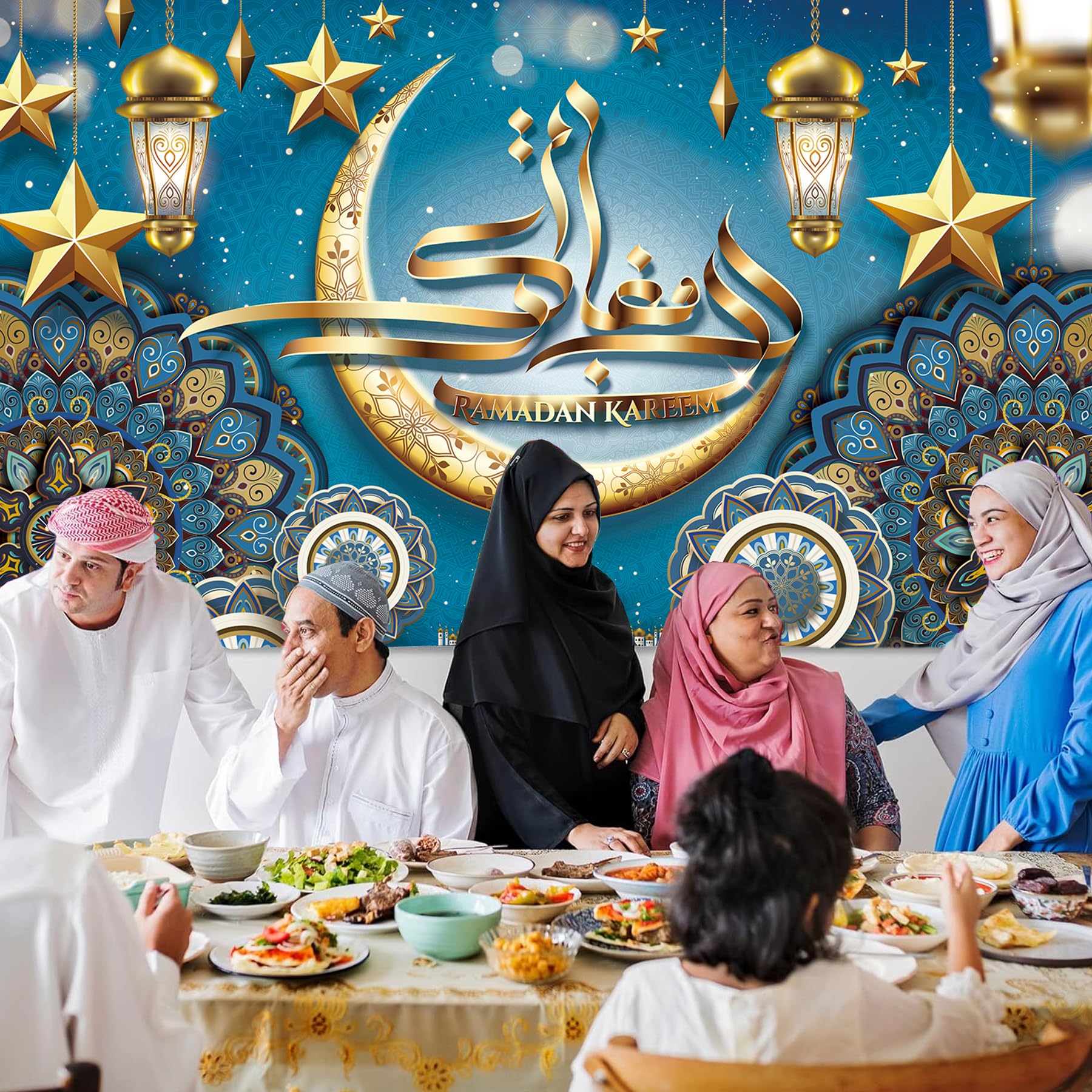 Ramadan Decoratie, Ramadan Mubarak Banner en Slinger
