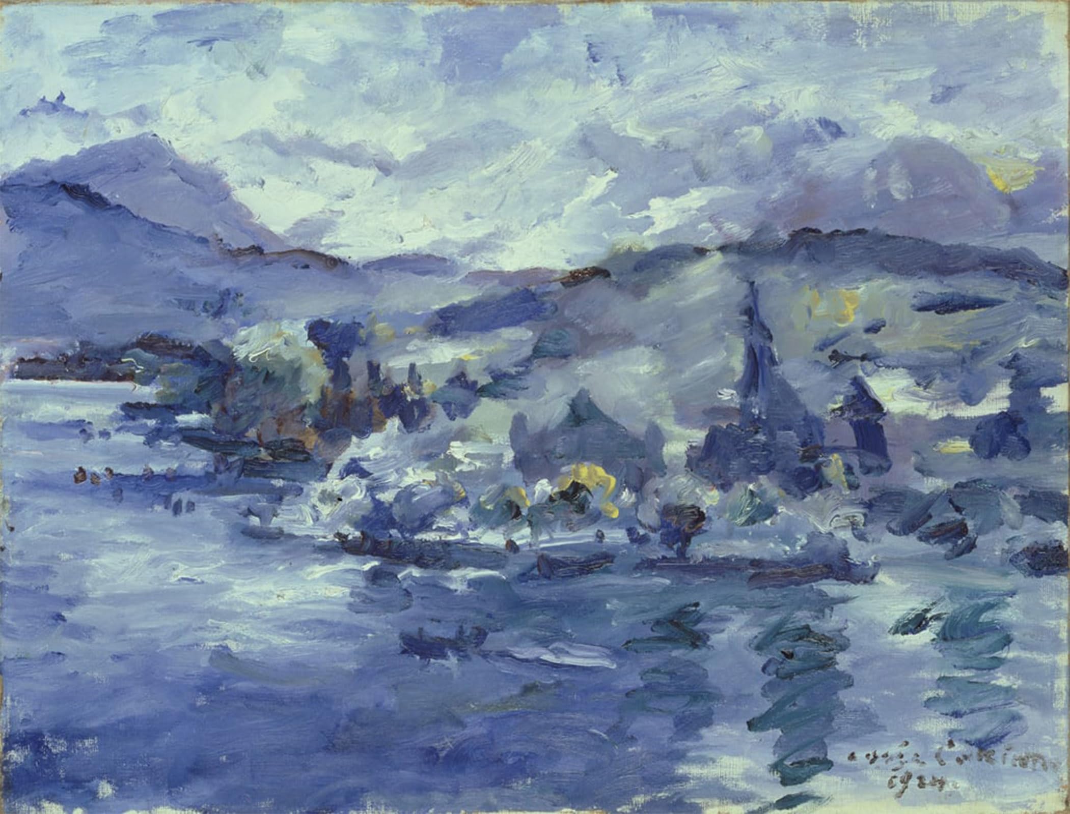Posteriik No Frame Famous Animal Posters Vintage Picture Afternoon On Lake Lucerne By Lovis Corinth Modern Wall Decor For Home Decor 60X90cm