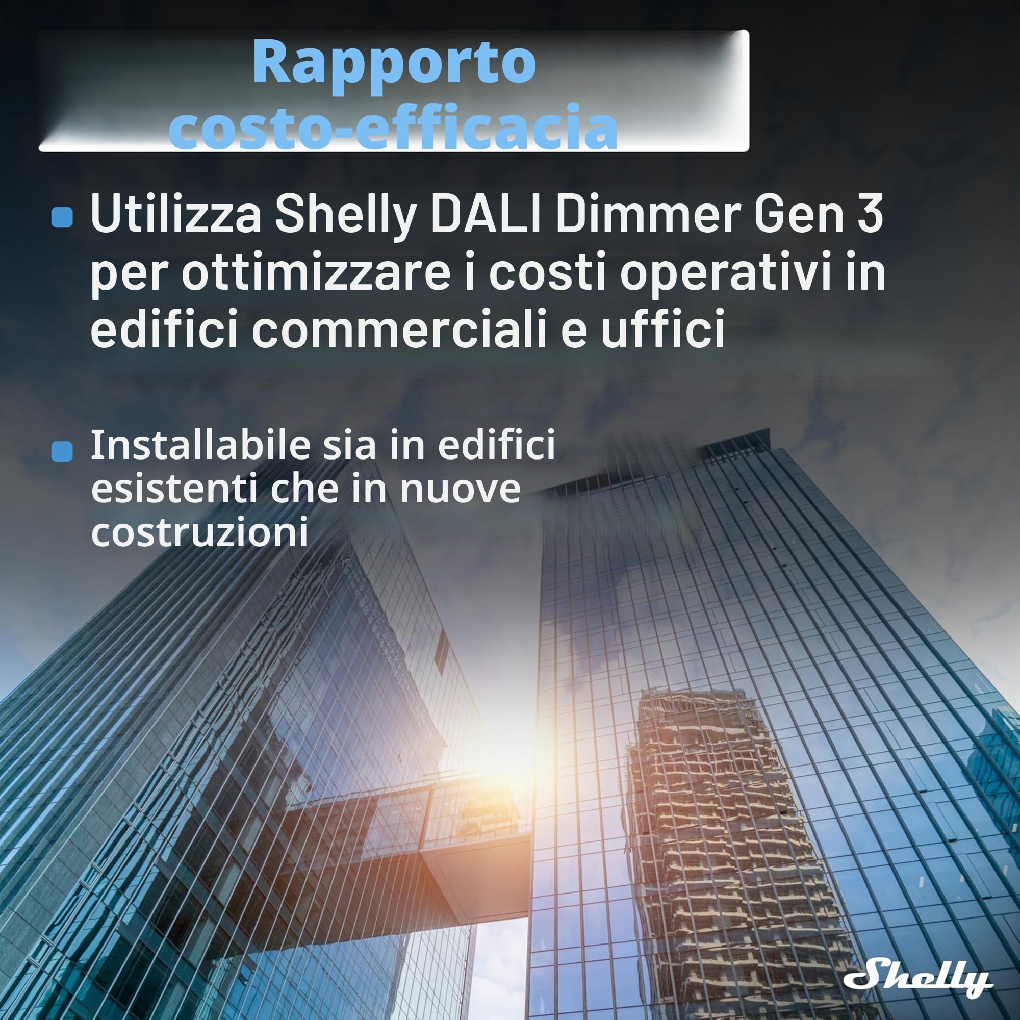Shelly DALI Dimmer Gen3 Relais LED Lichtcontroller Unterputz