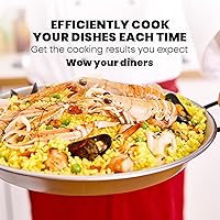 Vista 3 de Machika Sartén de acero al carbono Utensilios de cocina de inducción profesionales Sartén pulida de alta calidad para cocinar comida mediterránea