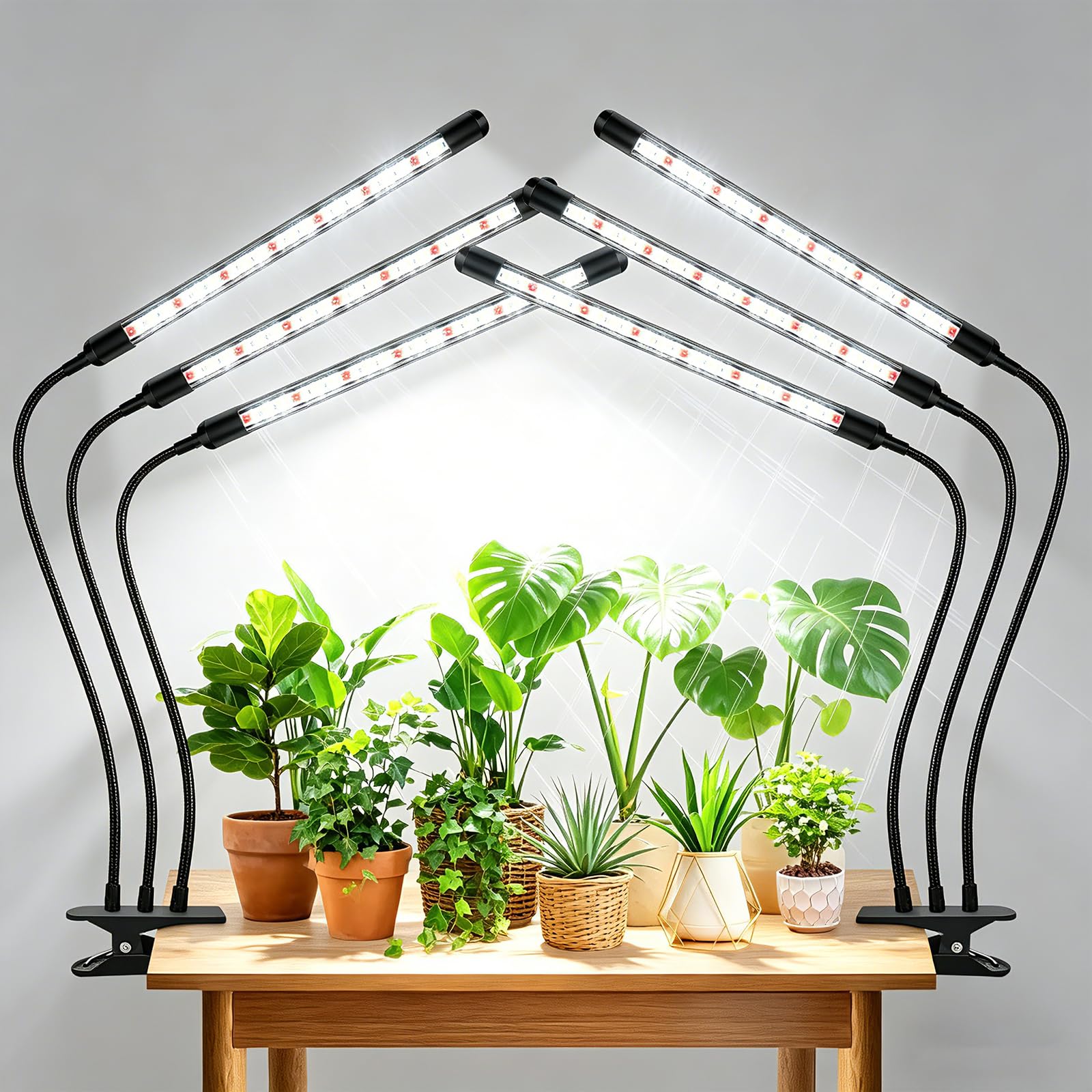 SDOVUERC Tri‑Heads Clip Grow Light