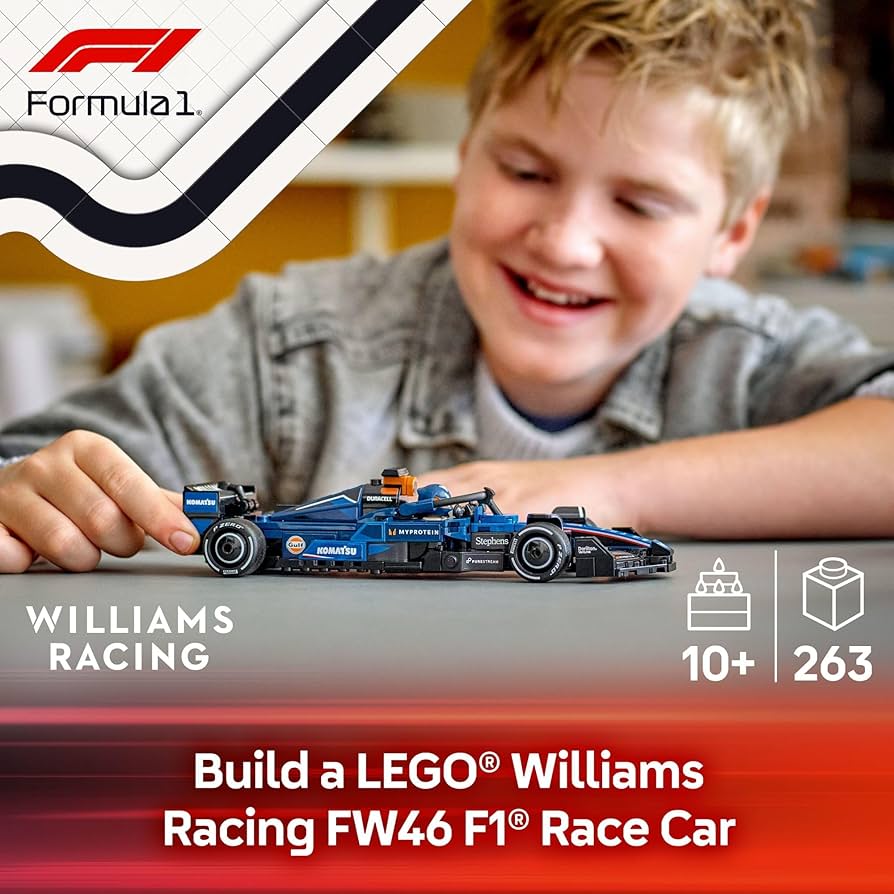 LEGO Speed Champions Williams Racing FW46 F1 Race Car Toy