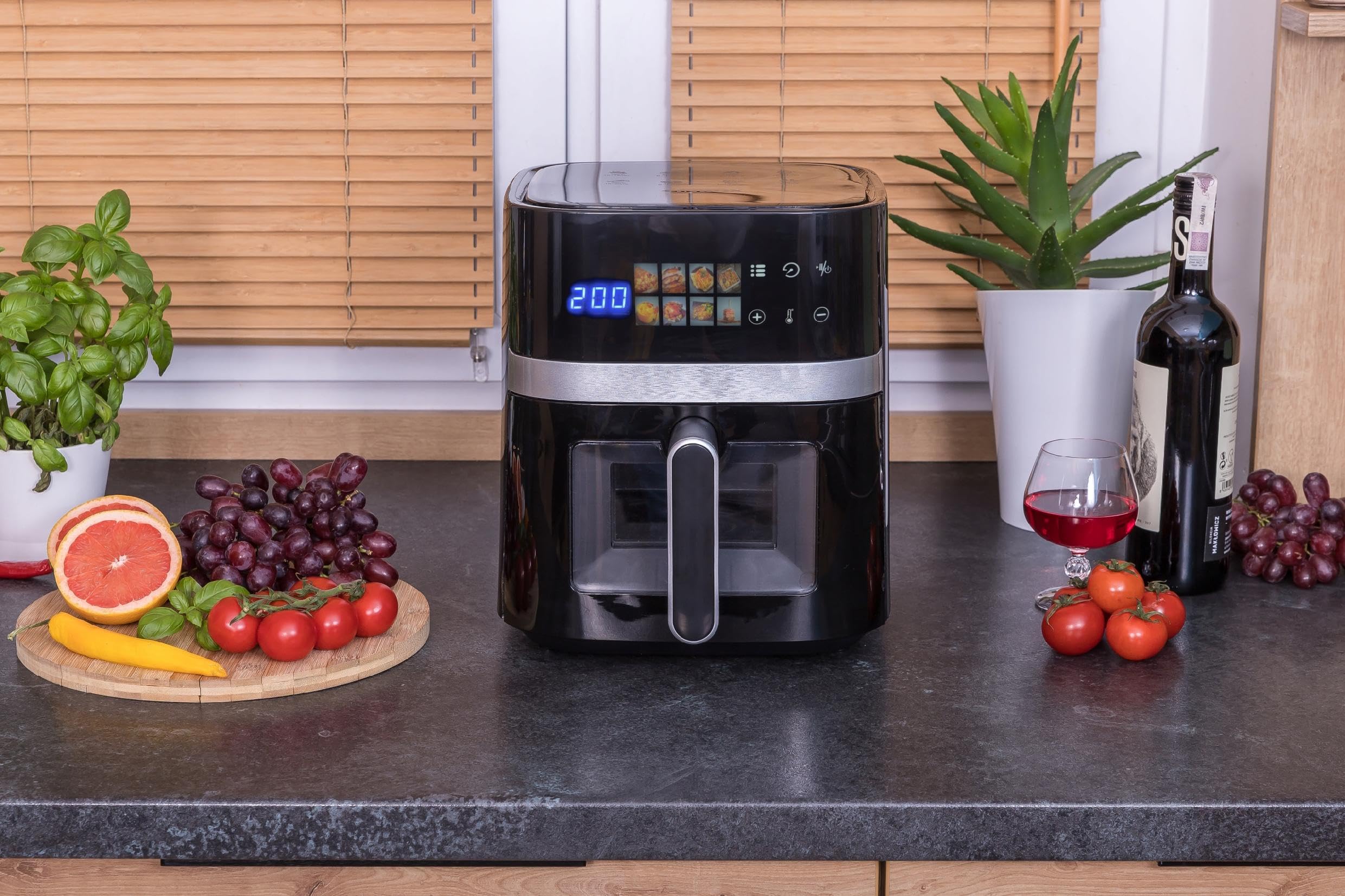 FRYTKOWNICA BEZTŁUSZCZOWA AIR FRYER LINBOX CZARNA