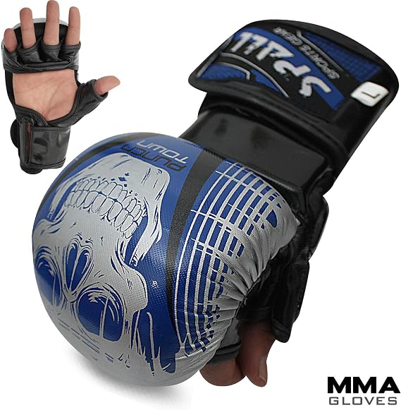 MMA Gloves Sparring Grappling Comfortable and Durable for Grappling Kickboxing Muay Thai Punching Bag & Cage Fighting Home Gym Use for Men Women by SPALL