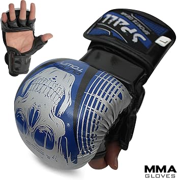 MMA Gloves Sparring Grappling Comfortable and Durable for Grappling Kickboxing Muay Thai Punching Bag & Cage Fighting Home Gym Use for Men Women by SPALL